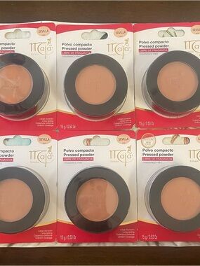 Maja Spain Pressed Powder Mirror and Tassel Compartment Set of 6 Sevilla